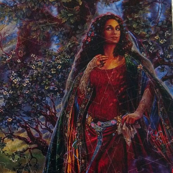 2 NEW Adult Puzzles~Fantasy Lot~New Fangled Angles Merlin~Watercolor Bird/Fairy - Picture 9 of 11